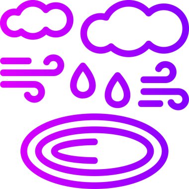 Bulut simgesi vektör illüstrasyonu