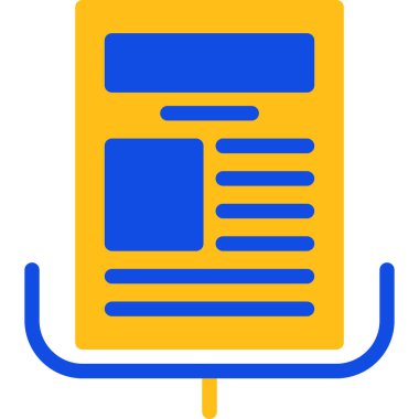 Bir kitap simgesinin vektör illüstrasyonu