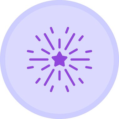 Havai fişekler. Web simgesi basit illüstrasyon