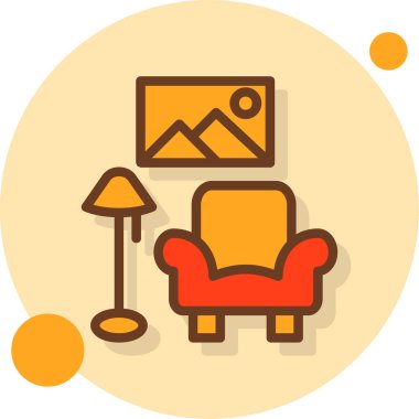 mobilya kutsal kişilerin resmi, vektör çizim