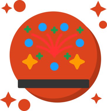 Yıldızlı bir noel balosunun vektör çizimi