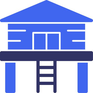 Bina. Web simgesi basit illüstrasyon