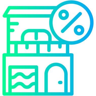 İndirim. Web simgesi basit illüstrasyon