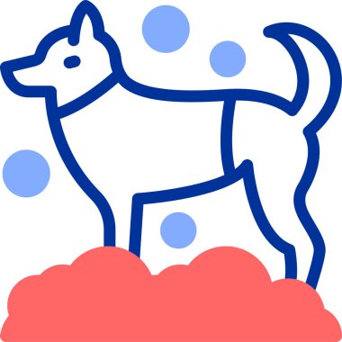 köpek simgesi vektör illüstrasyonu