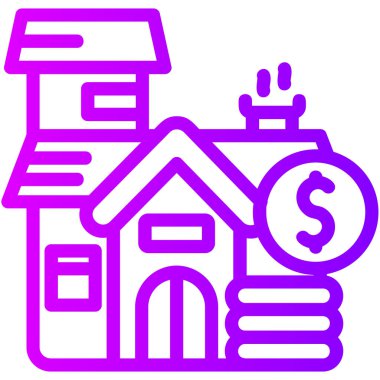 Ev. Web simgesi basit illüstrasyon