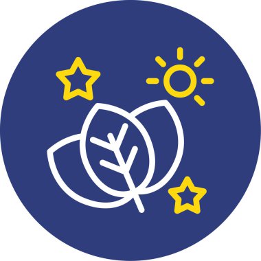 Bir bitki simgesinin vektör illüstrasyonu