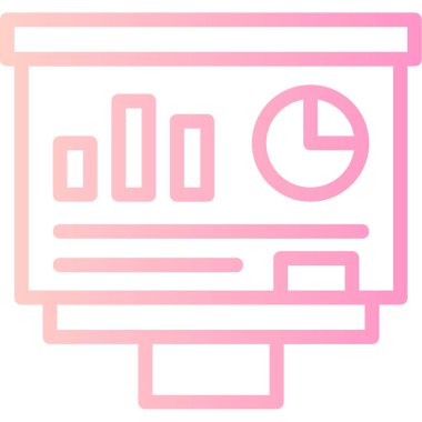 iş grafiği simgesi, vektör illüstrasyonu