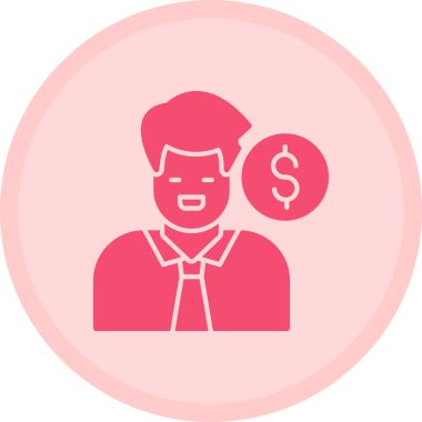 Uzun gölgeli bir çemberde paranın vektör simgesi