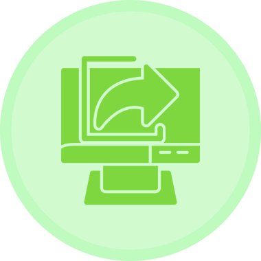 bilgisayar izleyici vektör simgesi modern illüstrasyon