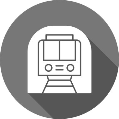 Vektör tren simgesi illüstrasyonu