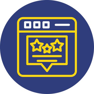 Reyting. Web simgesi basit illüstrasyon