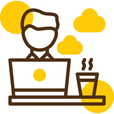 Bulut simgesi. Basit resimleme