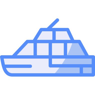 tekne ikonu vektör illüstrasyonu