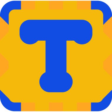 Alfabedeki bir harfin vektör illüstrasyonu