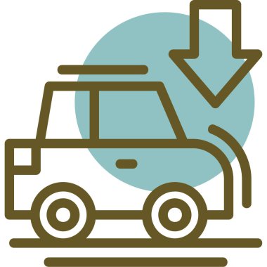 dağıtım kamyonu simgesi, vektör illüstrasyonu