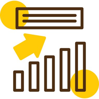 bar grafiği düz simgesi