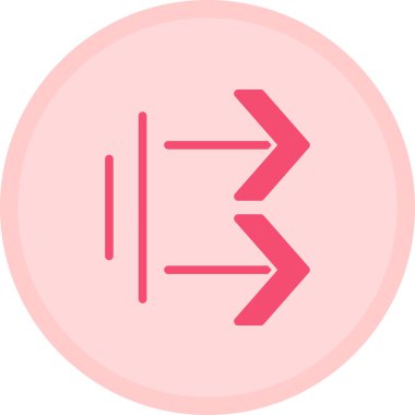 Düz biçimli ok yönü sağ simgesi