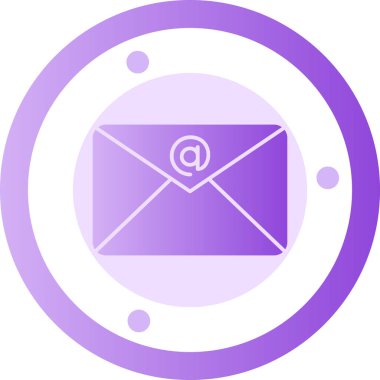 e- posta iletisi simgesi, vektör illüstrasyonu beyaz arkaplanda izole edildi