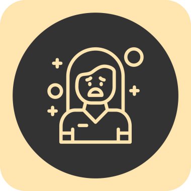 avatar kadın kişisi simgesi ana hatları biçiminde