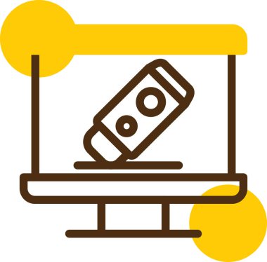 dizüstü bilgisayar simgesi, vektör illüstrasyonu beyaz arkaplanda izole edildi