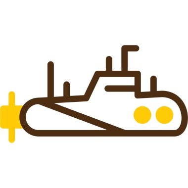 Denizaltı. Web simgesi basit illüstrasyon