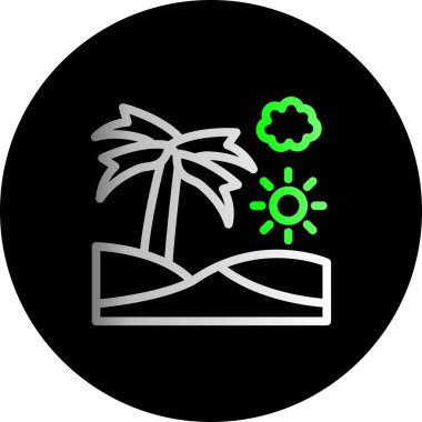 yaz ve bayram basit vektör simgesi, yaz tatili