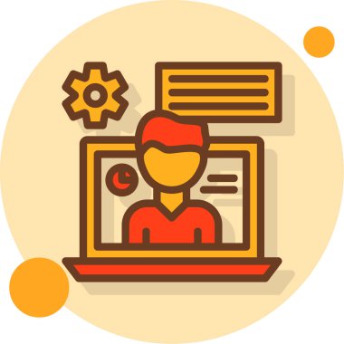 Bilgisayar. Web simgesi basit illüstrasyon