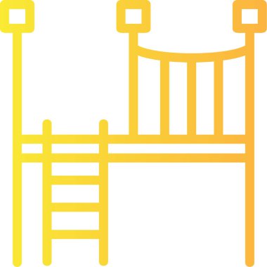 Bir salıncak simgesinin vektör illüstrasyonu