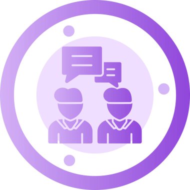 Sohbet simgesinin vektör illüstrasyonu