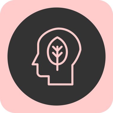 Bir çiçek simgesinin vektör illüstrasyonu