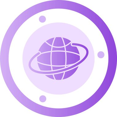 Toprak küresi. Web simgesi basit illüstrasyon