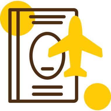 Pasaport simgesi, vektör resimleme