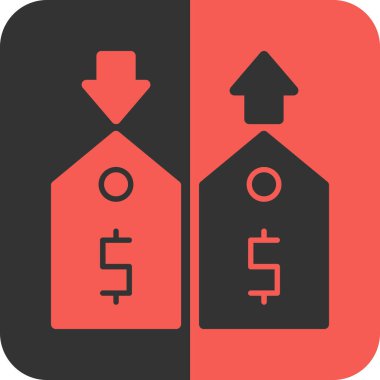 Fiyat işaretli bir dolar işaretinin vektör çizimi