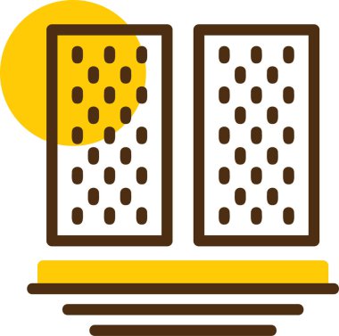 Çikolatalı tatlı ikonu, ana hatlarıyla dolu.