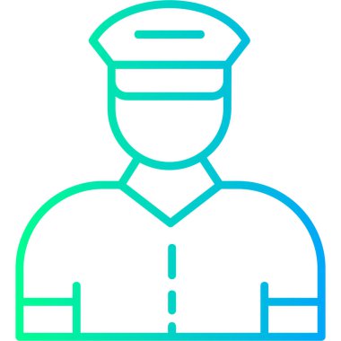 Bir subay simgesinin vektör çizimi