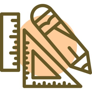 Kalem. Web simgesi basit illüstrasyon