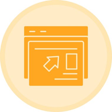 Tarayıcı. Web simgesi basit tasarım