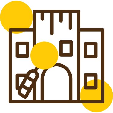 kale ikonu vektör illüstrasyonu