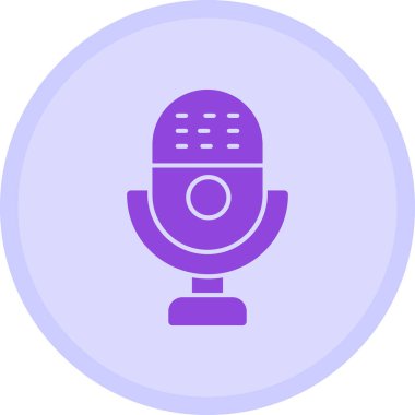 mikrofon simgesi, vektör illüstrasyonu