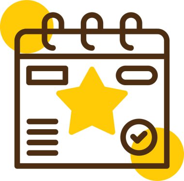 Takvim simgesi, vektör çizimi