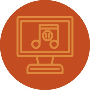 Vektör müzik simgesi illüstrasyonu