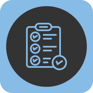 Kontrol listesi simgesi vektör illüstrasyonu