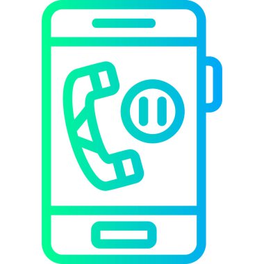 cep telefonu vektör çizgisi simgesi