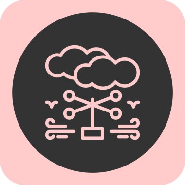 Bulut simgesinin vektör illüstrasyonu