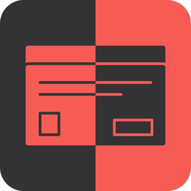 Düz stil kredi kartı simgesi