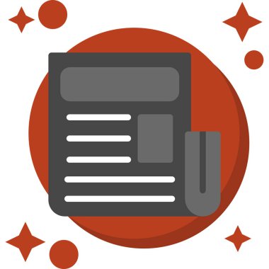 Gazete simgesi, vektör illüstrasyonu