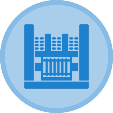 Fabrika. Web simgesi basit illüstrasyon