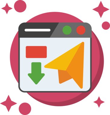 Mesaj var. Web simgesi basit illüstrasyon