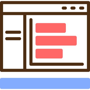 Tarayıcı. Web simgesi basit illüstrasyon