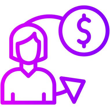 Dolar. Web simgesi basit illüstrasyon